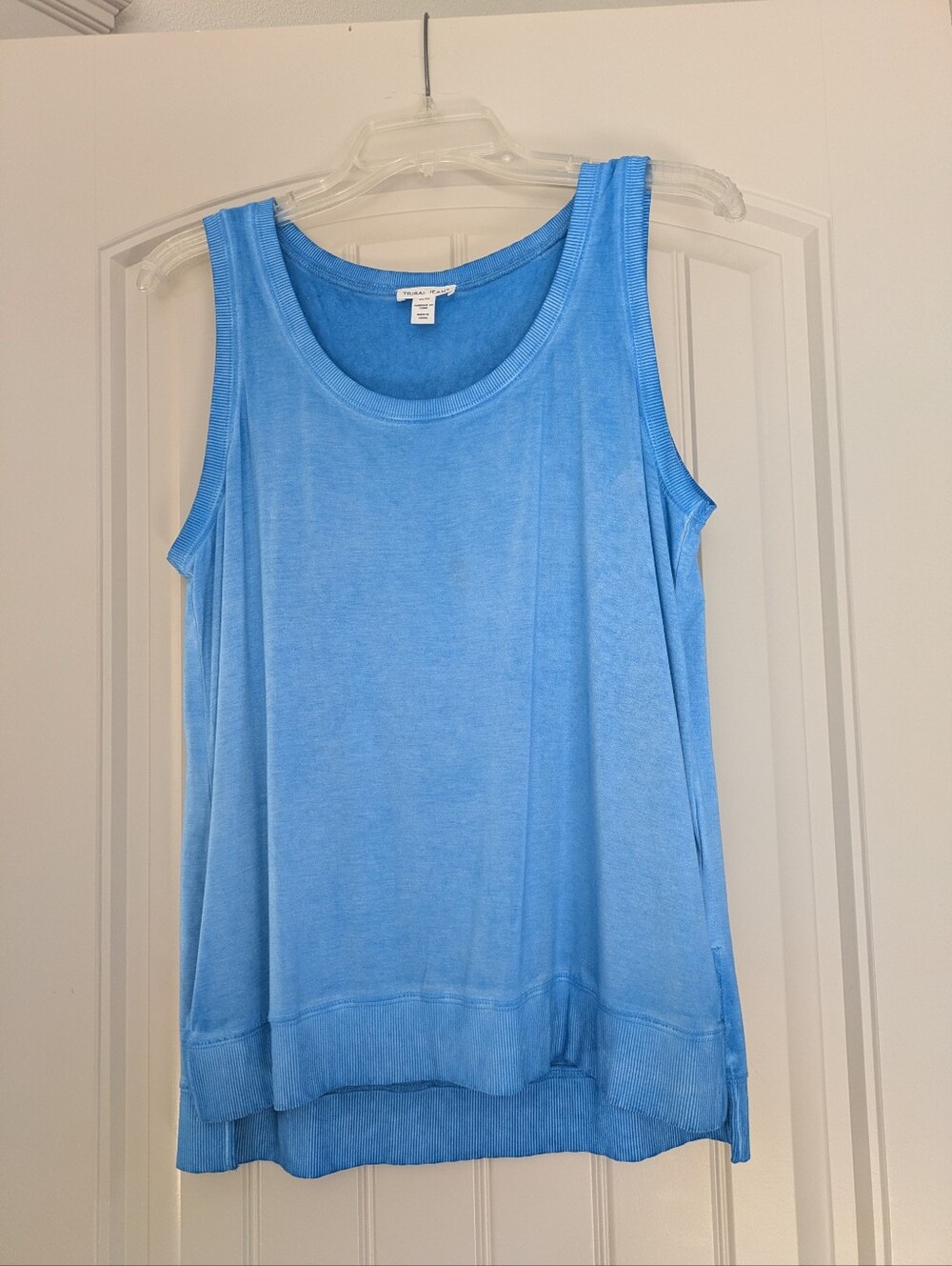 Tribal Jeans Sky Blue Scoop Neck Tank